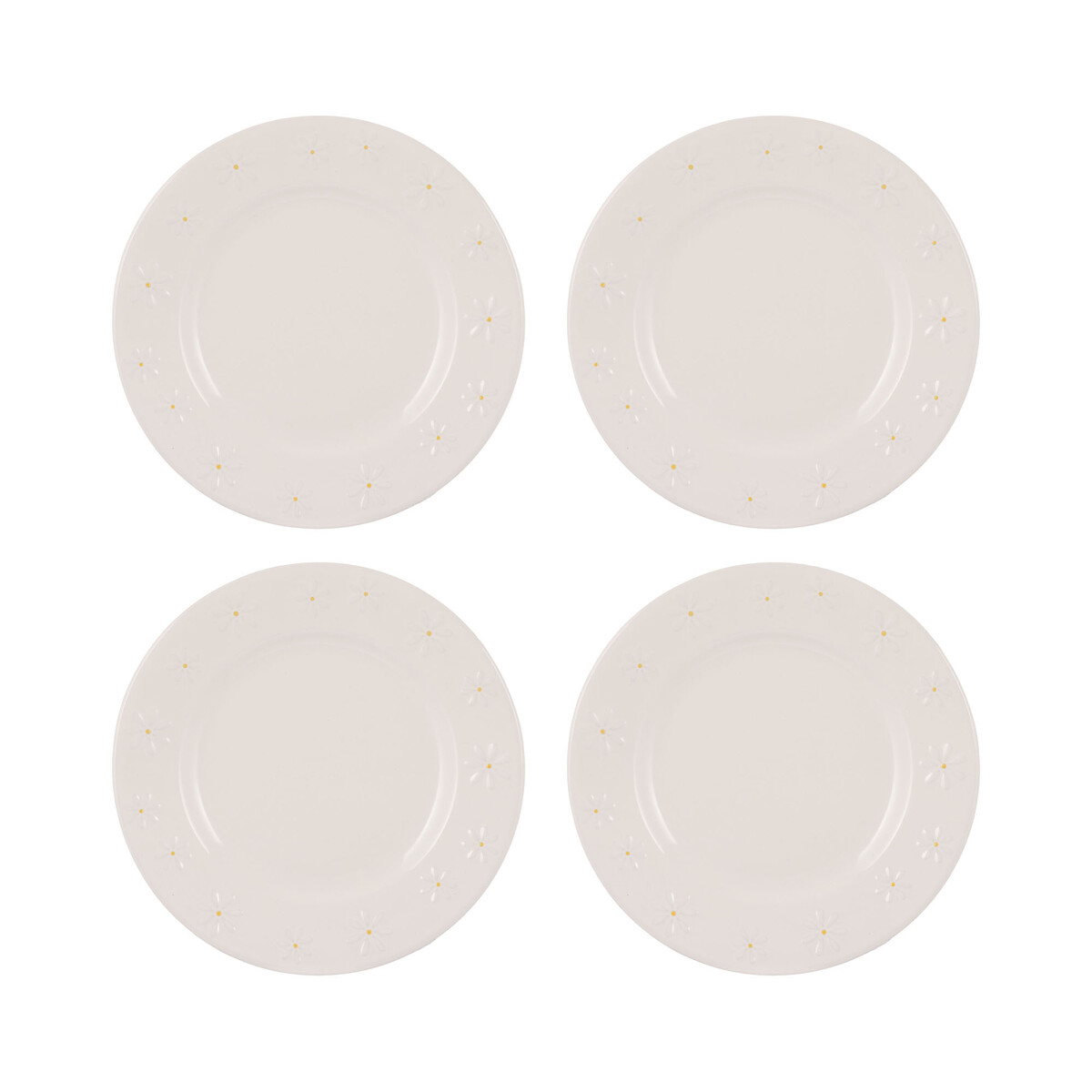Set of 4 Daisy Side Plates, PRICE & KENSINGTON