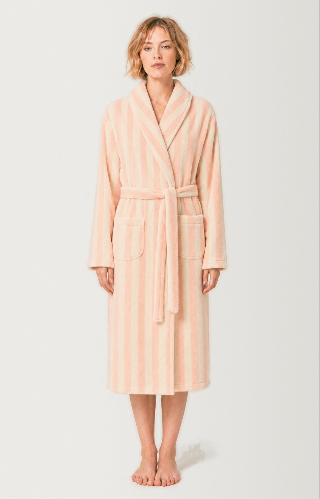 Robe de chambre en polaire à rayures Rosalie, ARTHUR