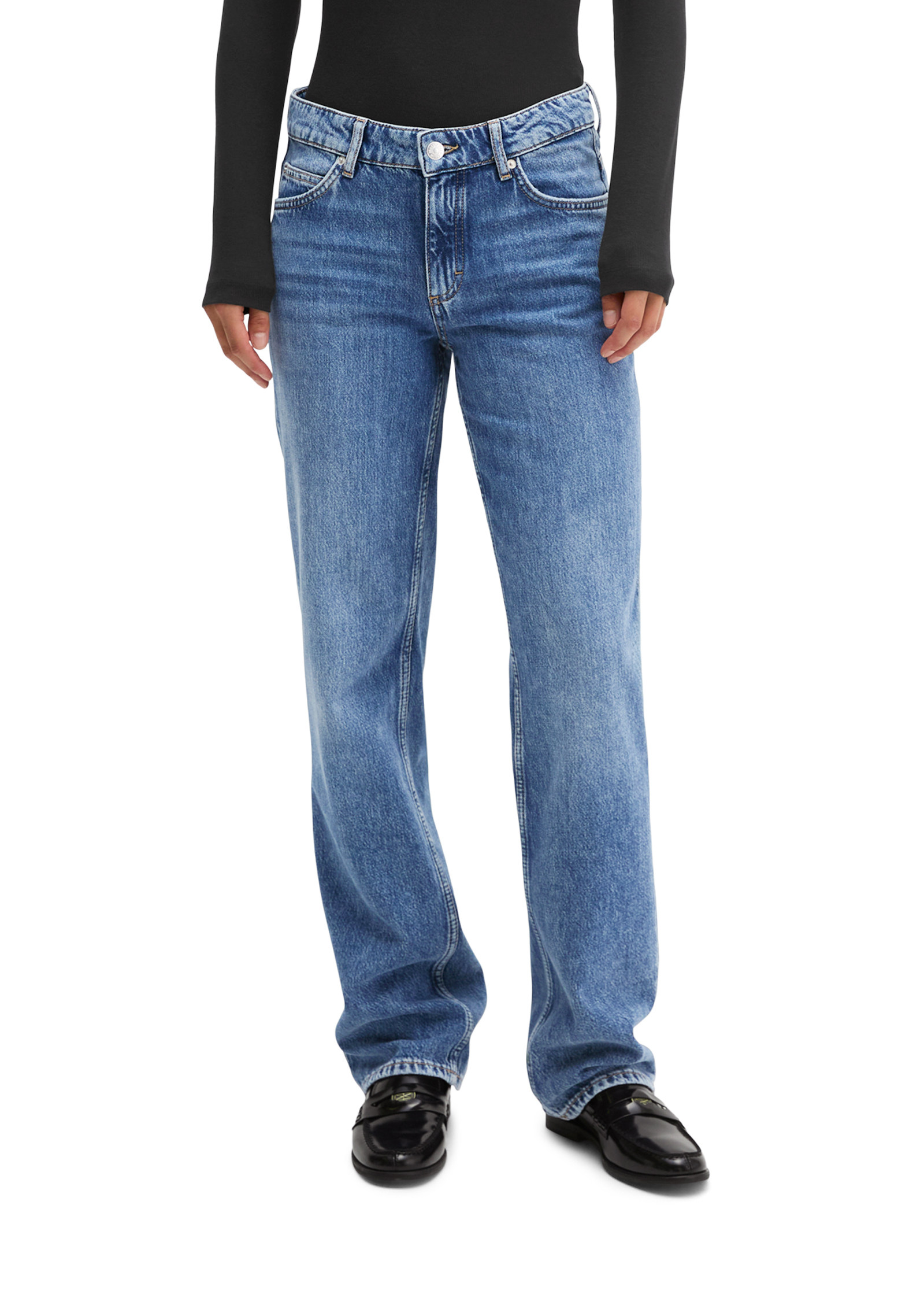 Jeans modèle Elin, coupe droite en denim rigide sans élasthanne, MARC O'POLO