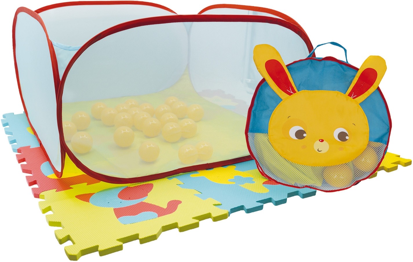 Bundle tapis mousse et aire de jeu a balle, LUDI