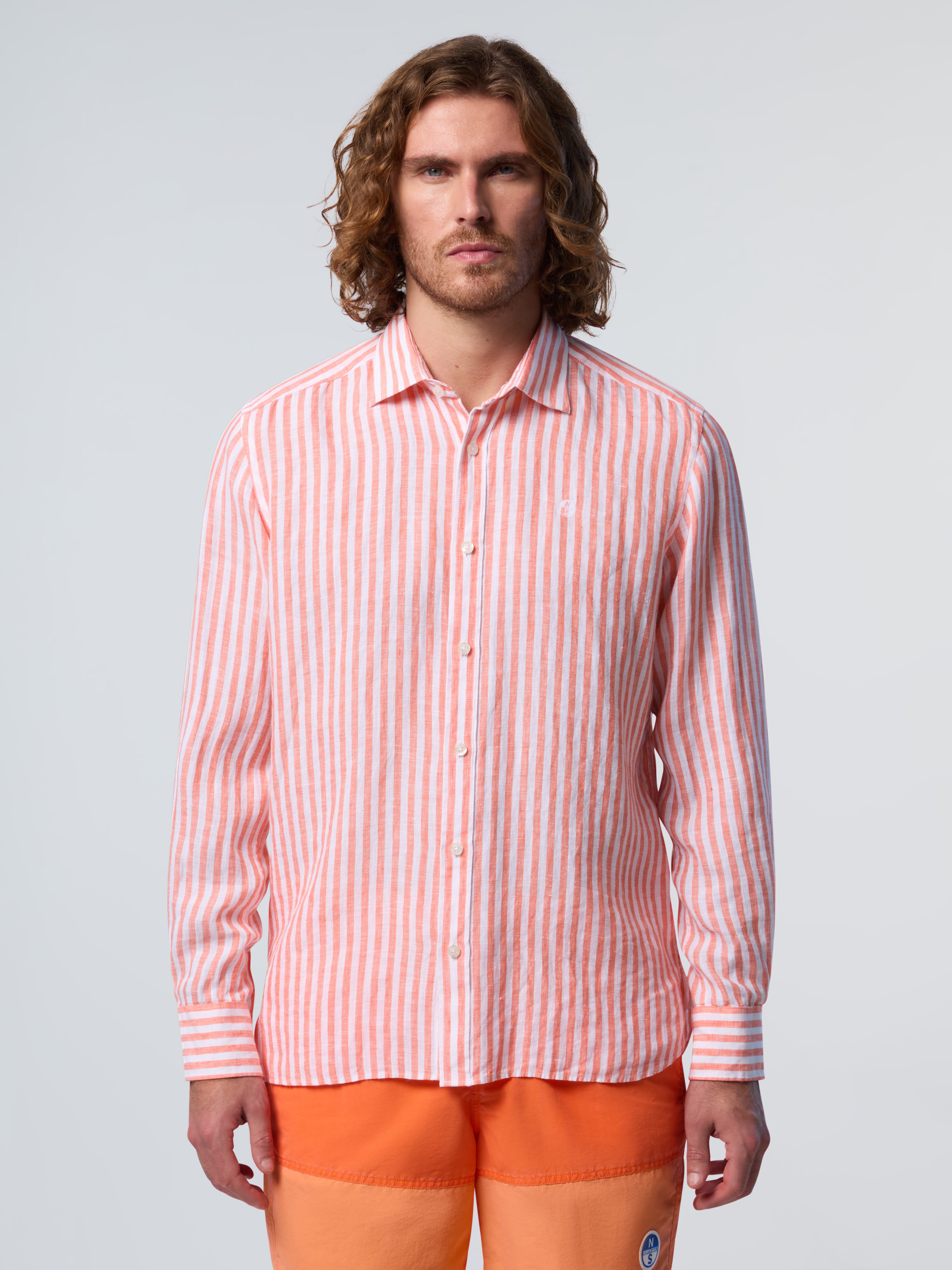 Chemise en lin à larges rayures, NORTH SAILS