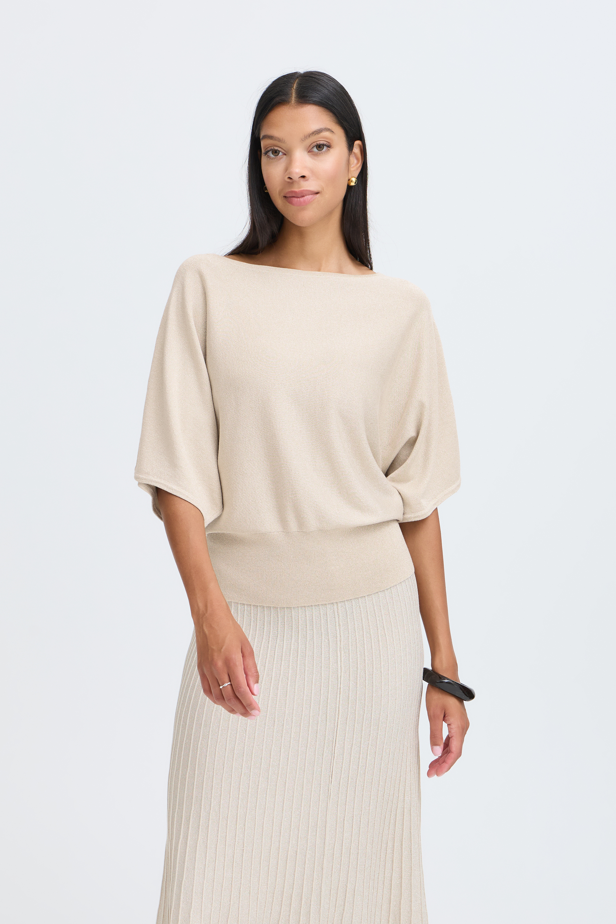 Pull en maille manches longues, B.YOUNG