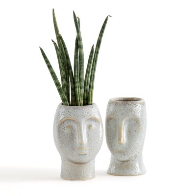 Set of 2 Binome Ceramic Flower Pots AM.PM