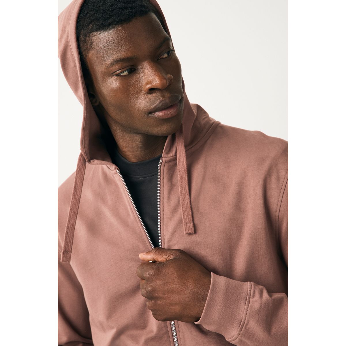 Sweat à capuche léger zippé 100 % coton Next | La Redoute