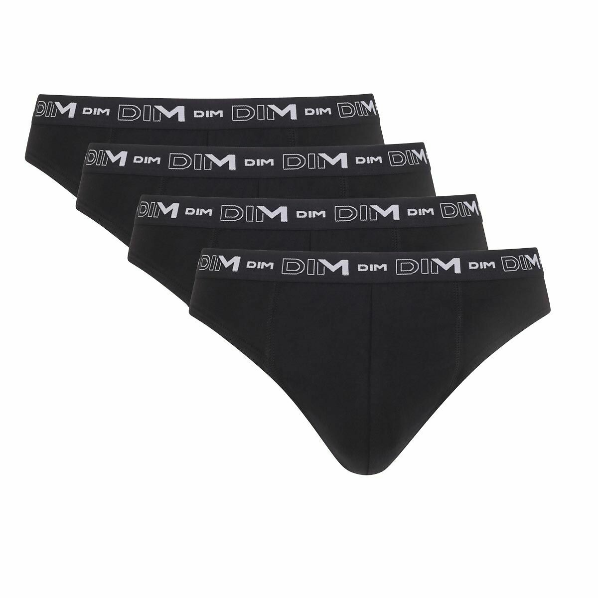 Set van 4 effen slips Cotton Stretch, DIM