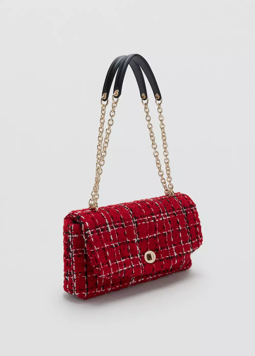 Sac porté épaule en tweed, MANGO
