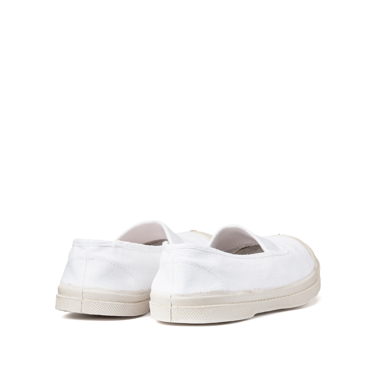 Canvas slip ons white Bensimon La Redoute