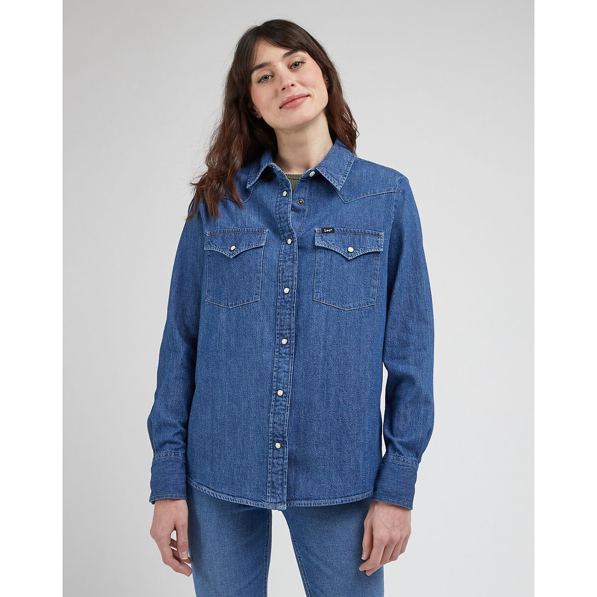 Camisa vaquera western mid blues Lee La Redoute