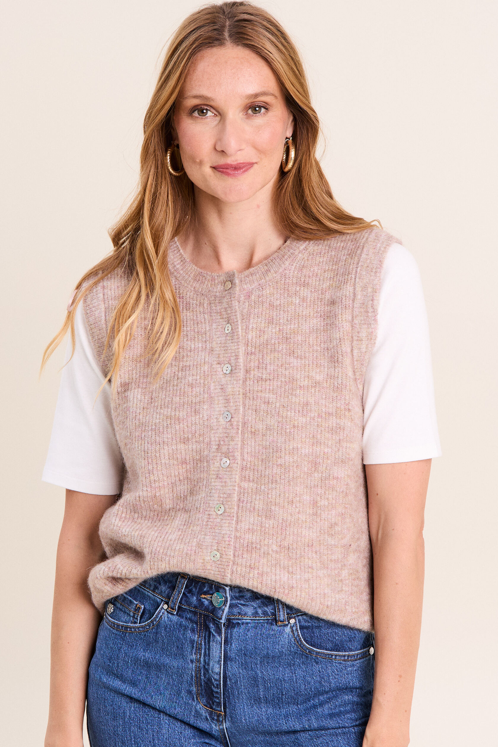 Gilet droit mi-long sans manches, BREAL