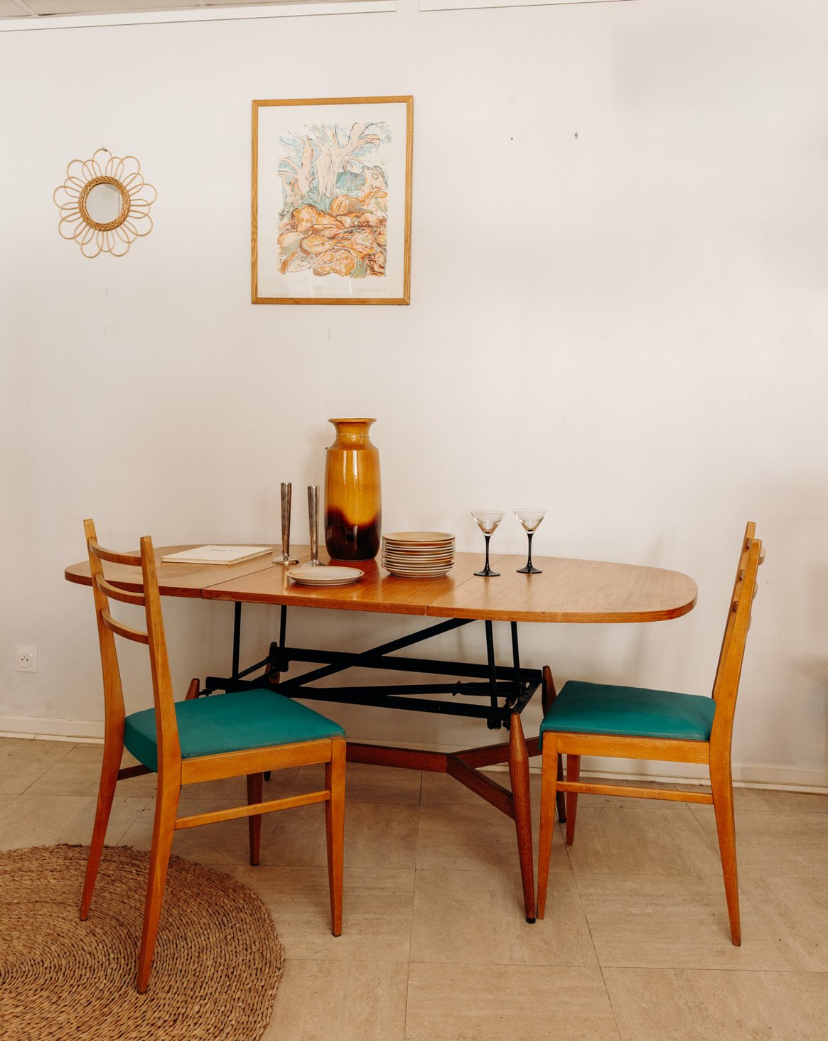 Table à manger transformable Karla N°404 - Bon état, DEBONGOUT