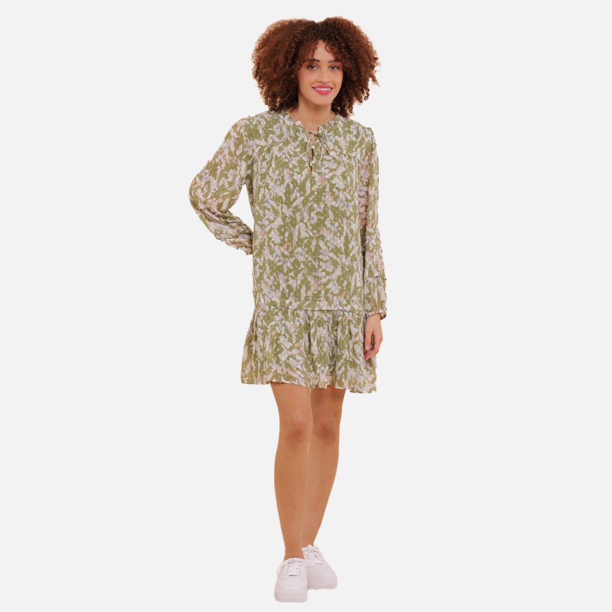 Robe fleurie col montant best sale