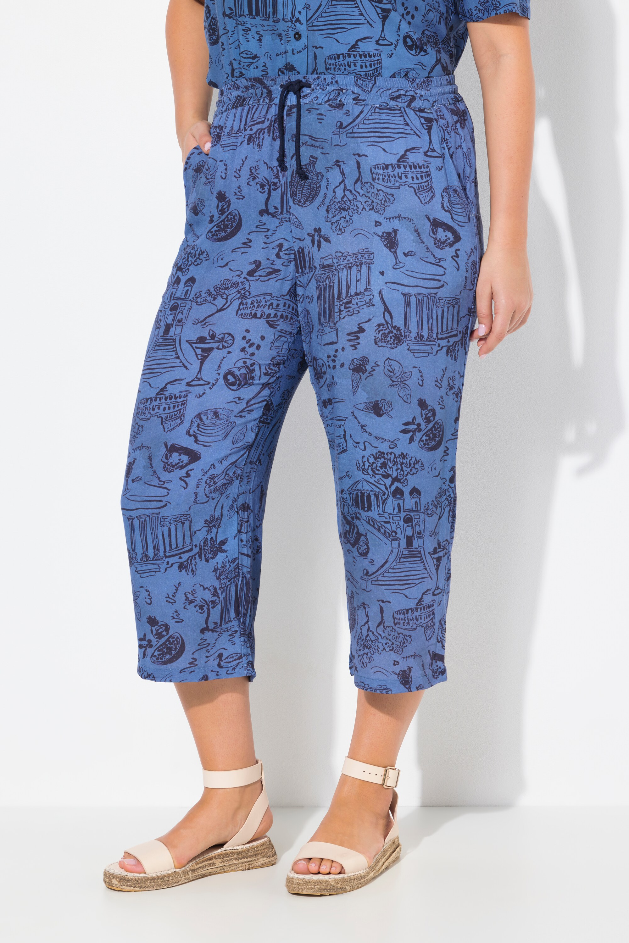 Jupe-culotte Rose. Taille élastique. Jambe, ULLA POPKEN