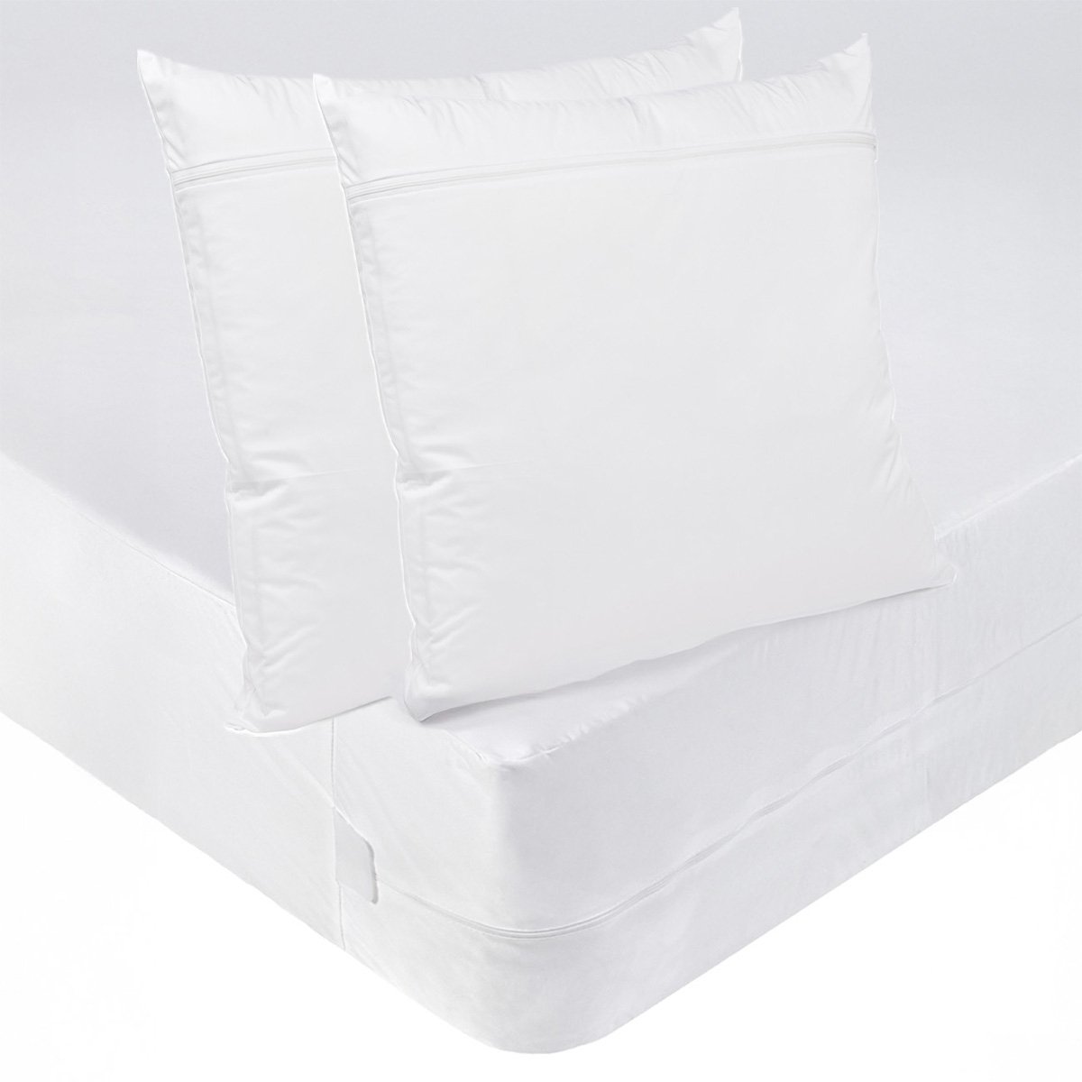 Pack protège-matelas et sous-taie(s) oreiller ANTI-PUNAISES DE LIT, BLEU CALIN