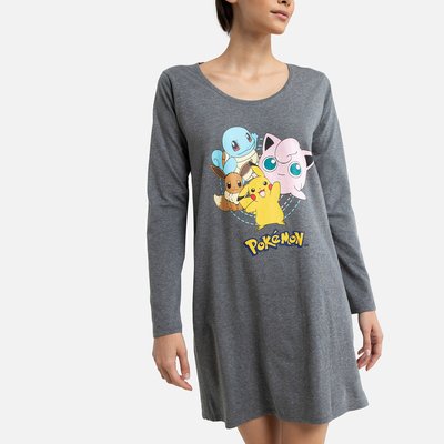 Cotton Mix Nightshirt with Long Sleeves POKEMON