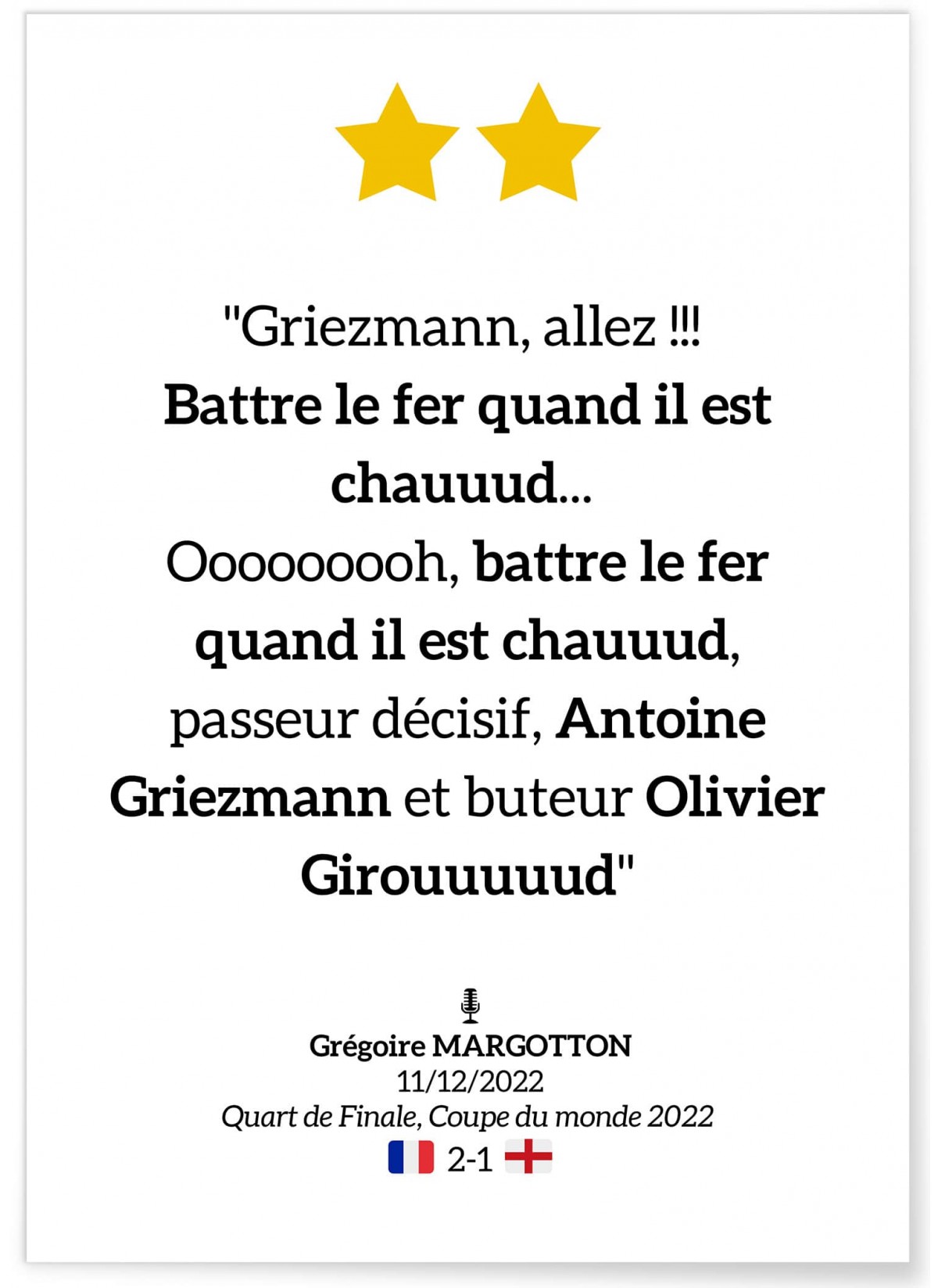 Affiche Battre le fer quand il est chaud, L'AFFICHERIE