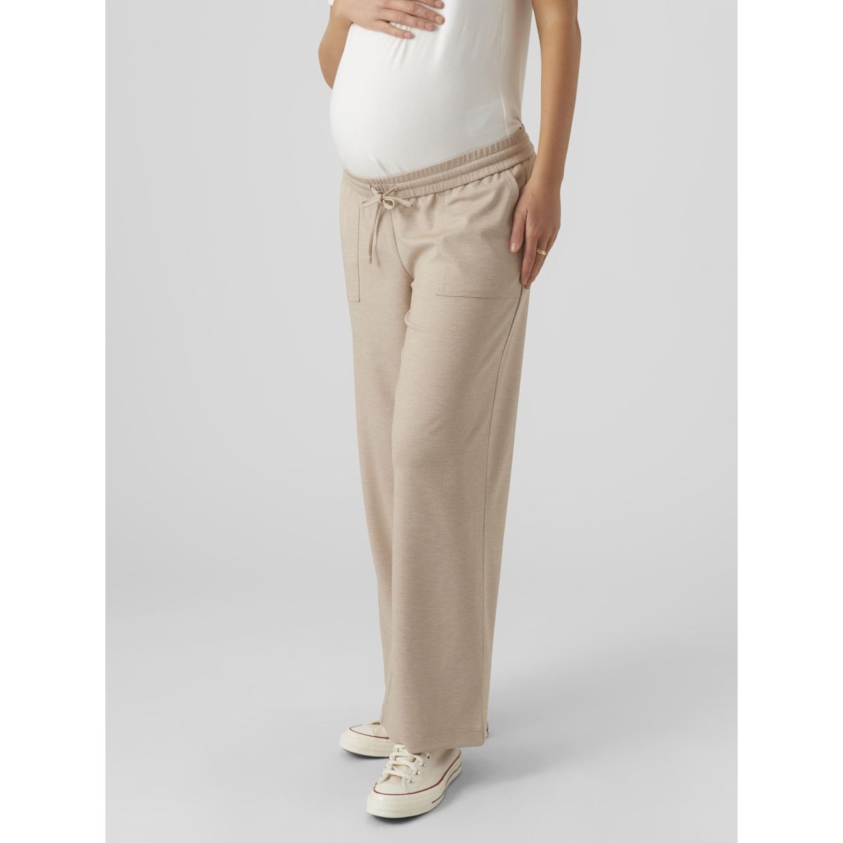 Maternité - Ensemble De Loungewear Côtelé Avec Top Et Pantalon Oatmeal Femme