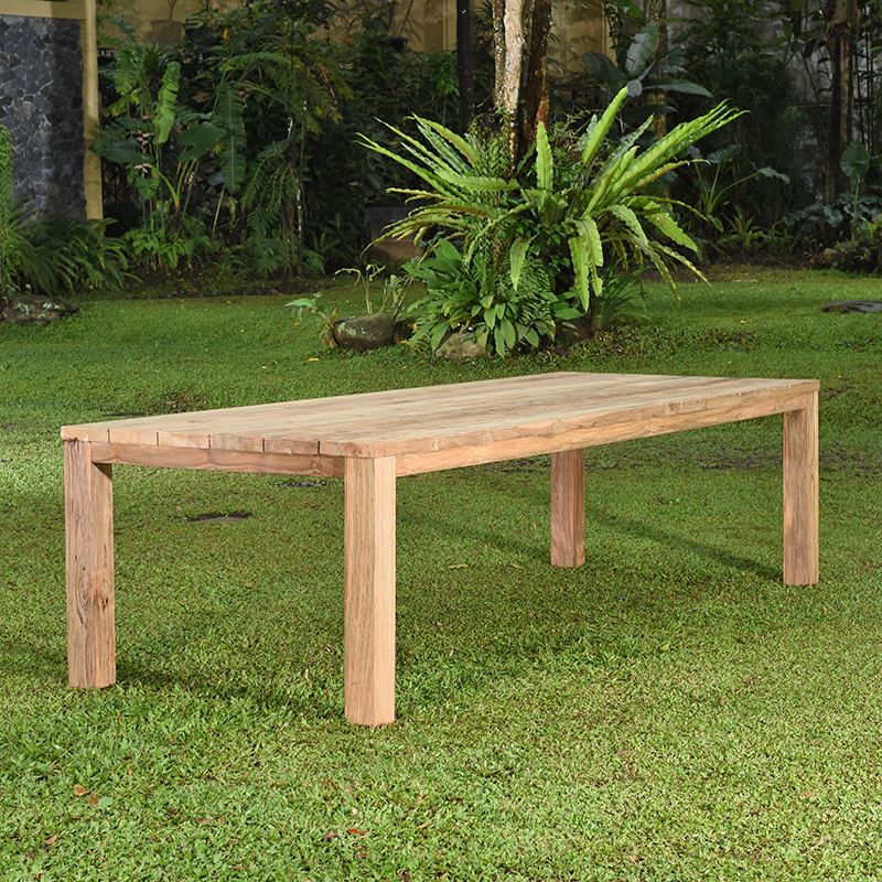 Table en teck recyclé 300 x 110 cm - CALLAO, GECKO JARDIN