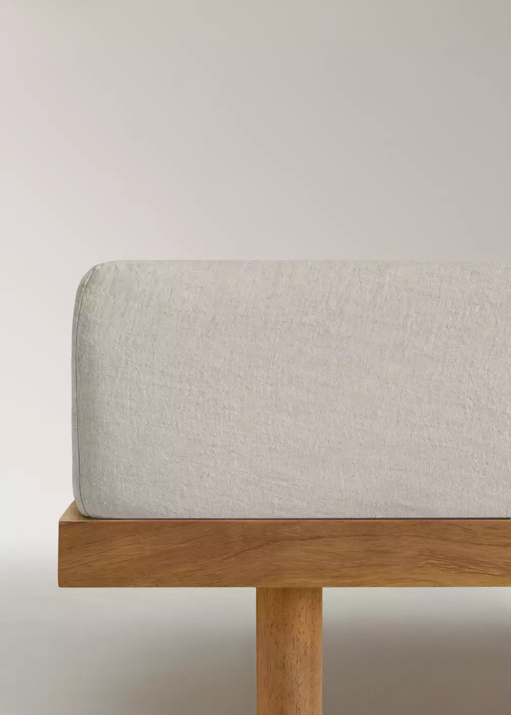 Drap-housse lin lavé lit 135 cm, MANGO HOME