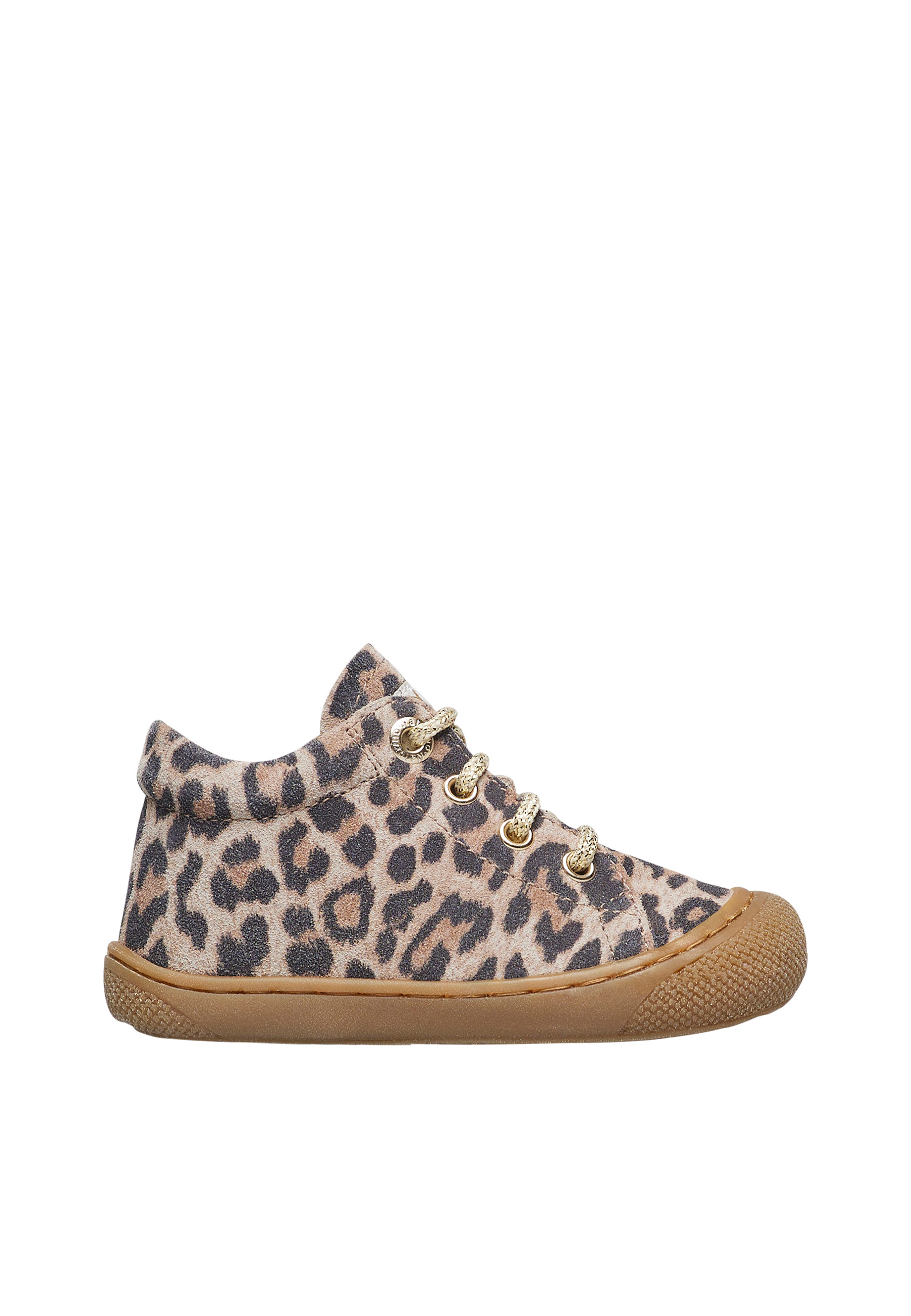 Chaussures premiers pas en suède imprimé léopard COCOON, NATURINO