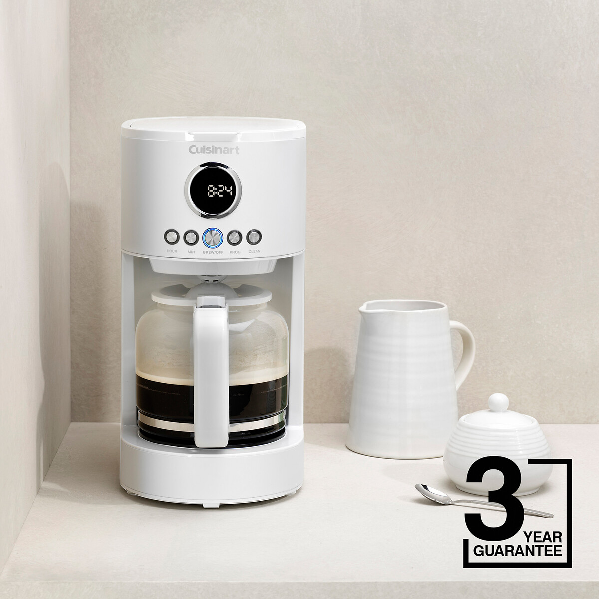 Drip filter coffee machine white Cuisinart La Redoute