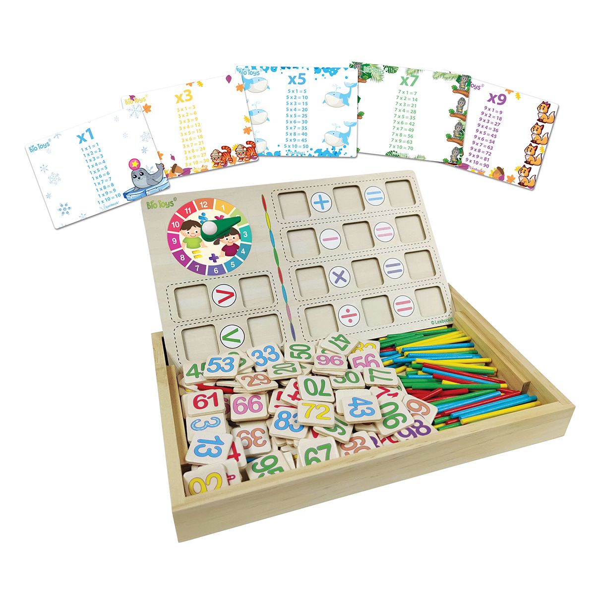 Boîte en Bois Maths et Opérations, LEXIBOOK