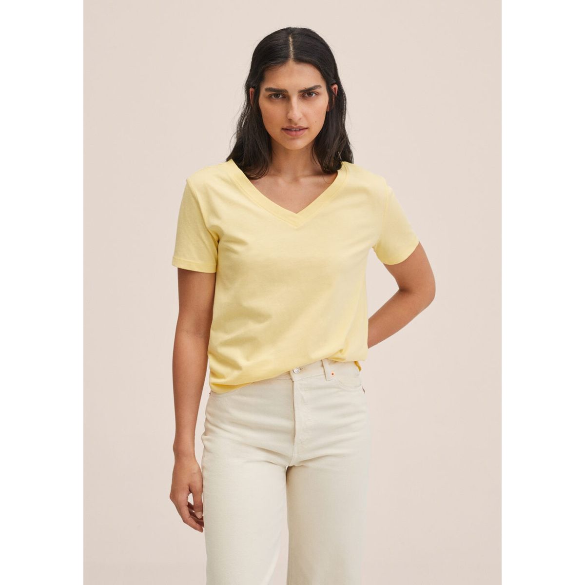 t shirt jaune femme