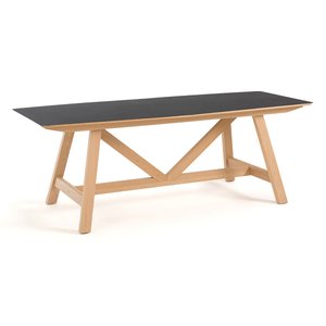 Table acier à allonges Buondi design E. Gallina