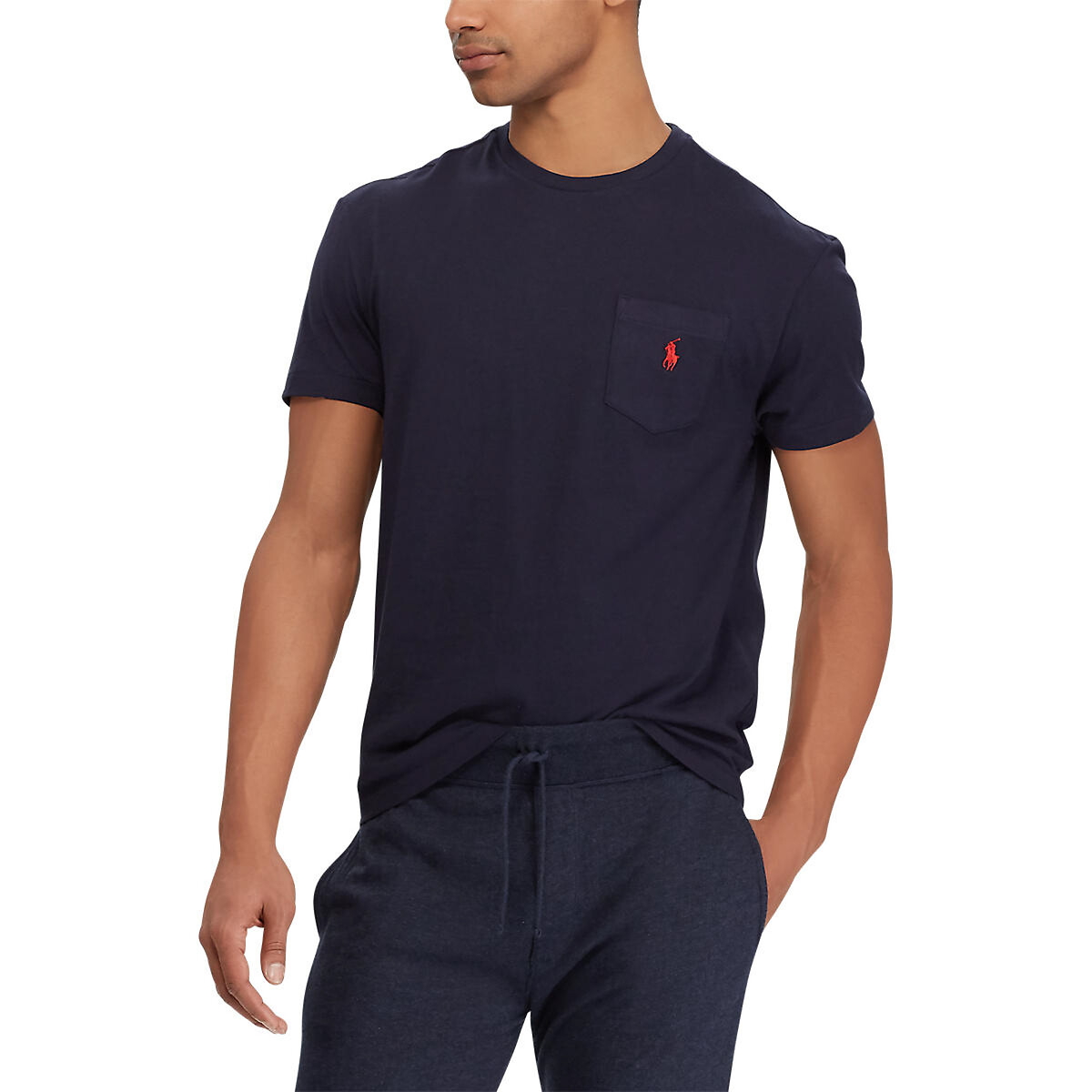 Jersey Cotton T-Shirt With Crew Neck And Pocket