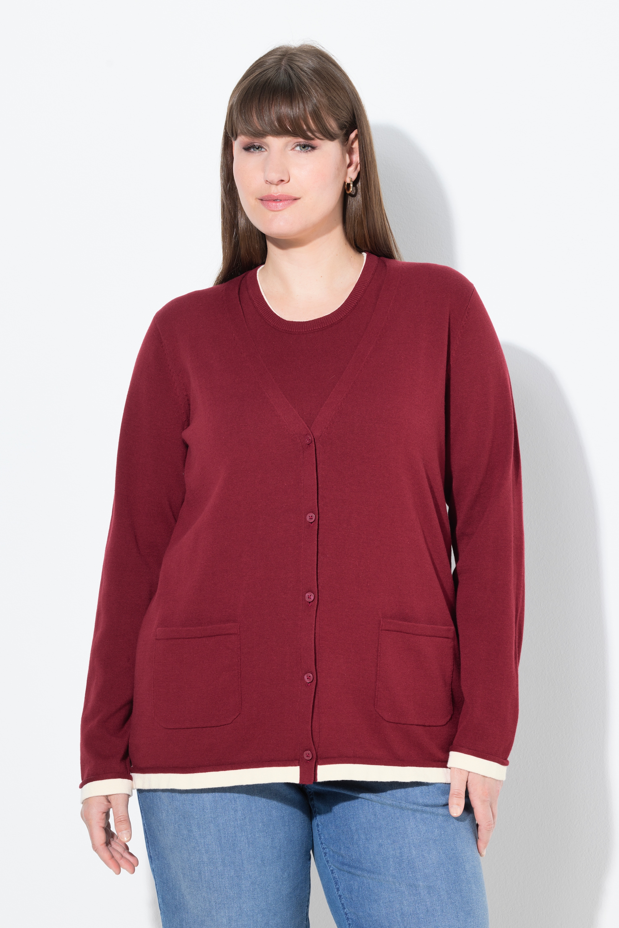 Cardigan en coton bio, ULLA POPKEN