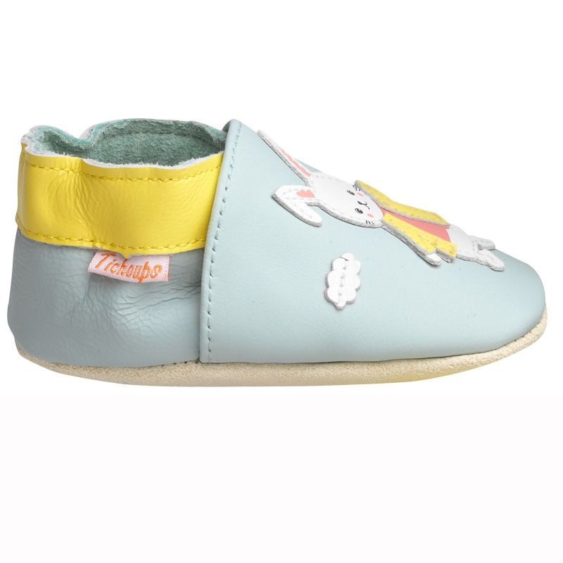 Chaussons cuir souple MERLIN LE LAPIN