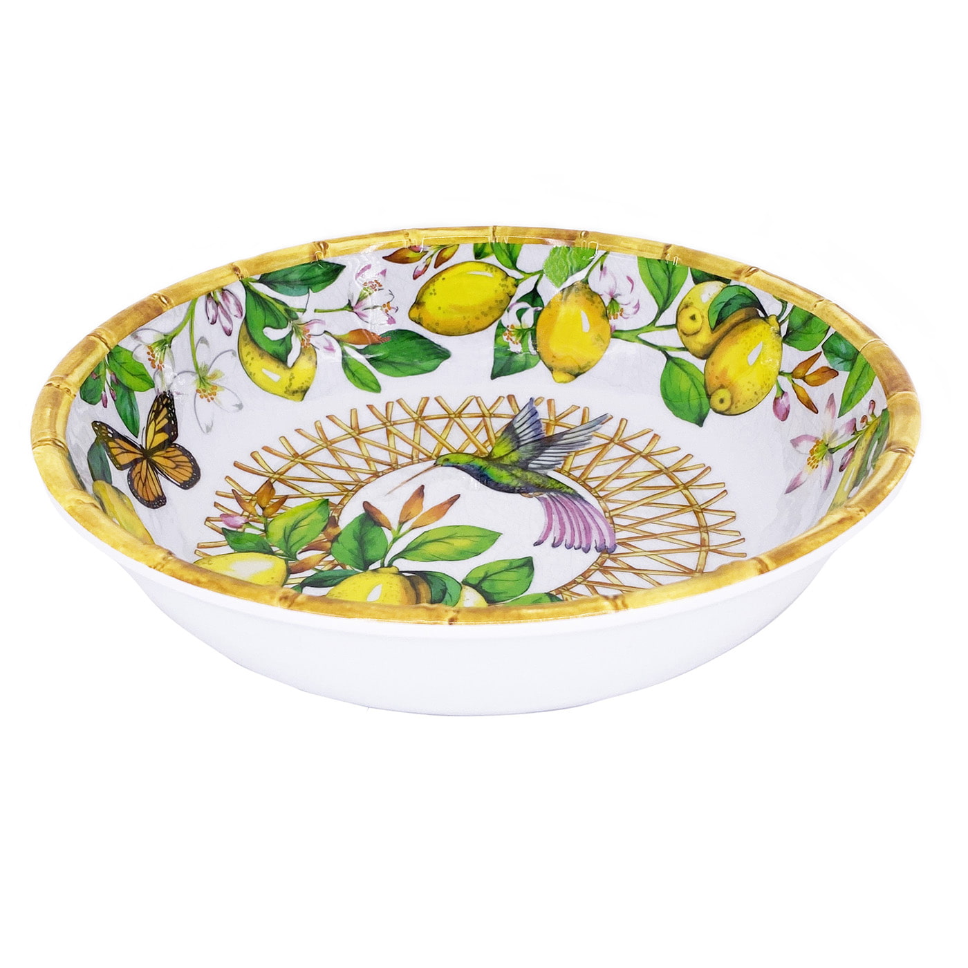 Grande assiette creuse Capri 23 cm, LES JARDINS DE LA COMTESSE