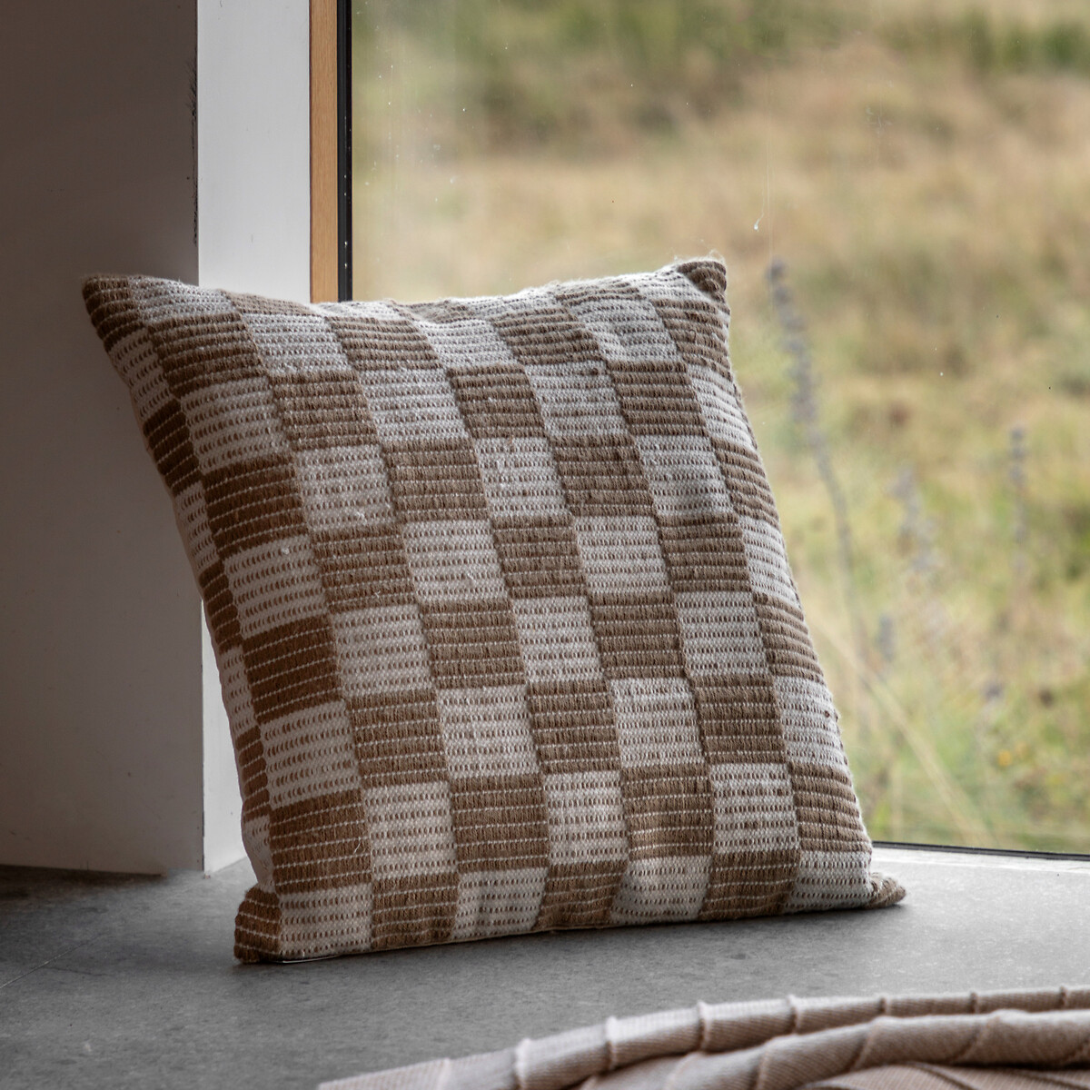 Wesley Check Woven Filled Cushion, SO'HOME