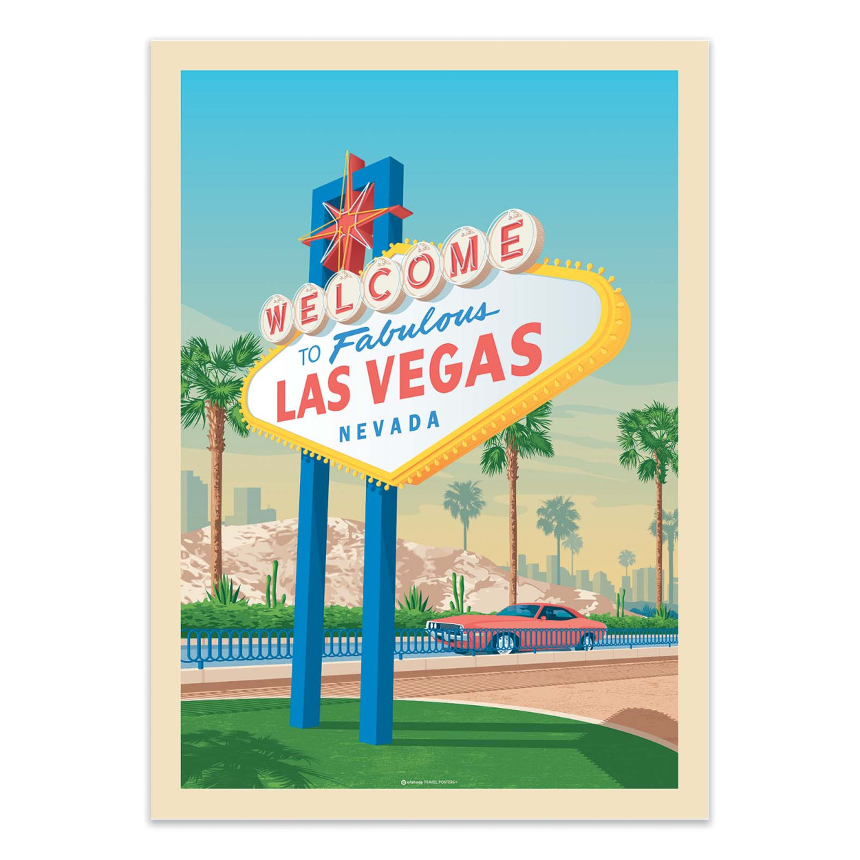 Affiche d'art - Las Vegas - Olahoop Travel Posters, WALL EDITIONS