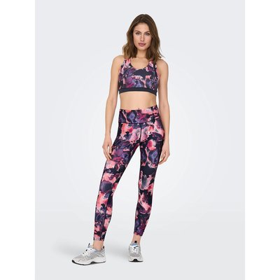 Printed Breathable Gym Leggings with High Waist ONLY PLAY
