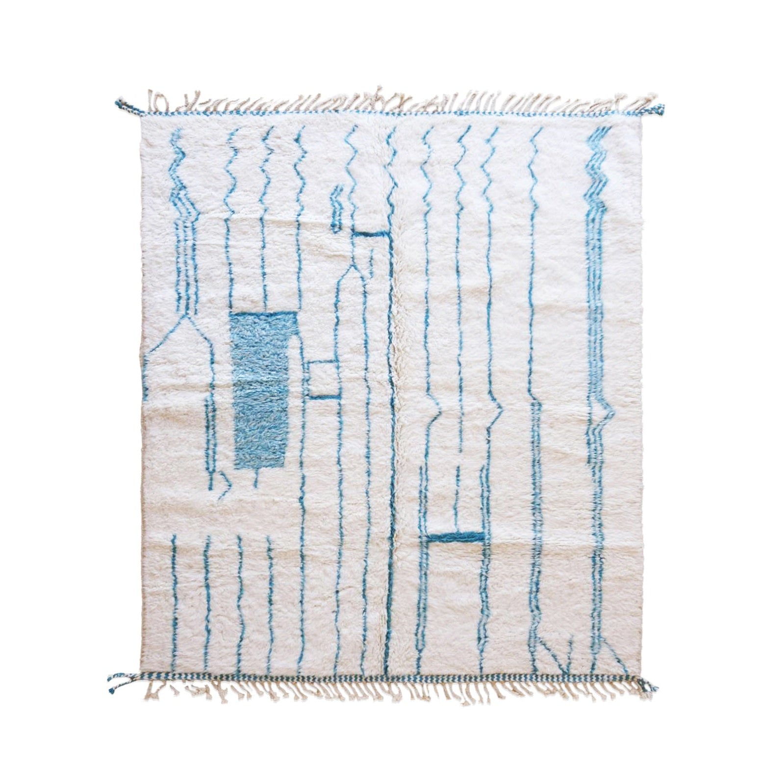 Tapis berbère graphique au style nord-africain en laine 214 x 280 cm, AFK LIVING