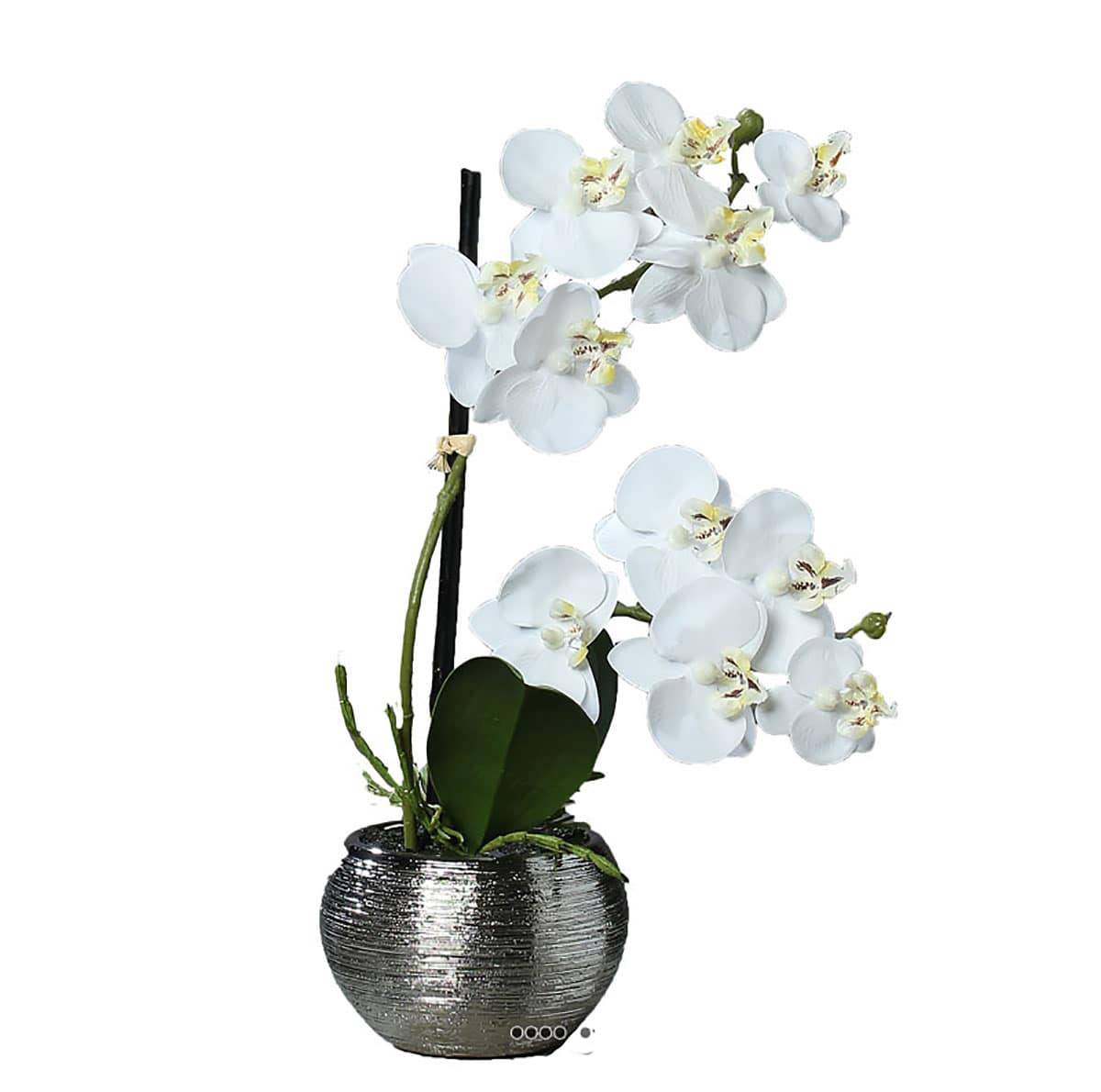 Orchidée phalaenopsis artificielle en pot, ARTIFICIELLES