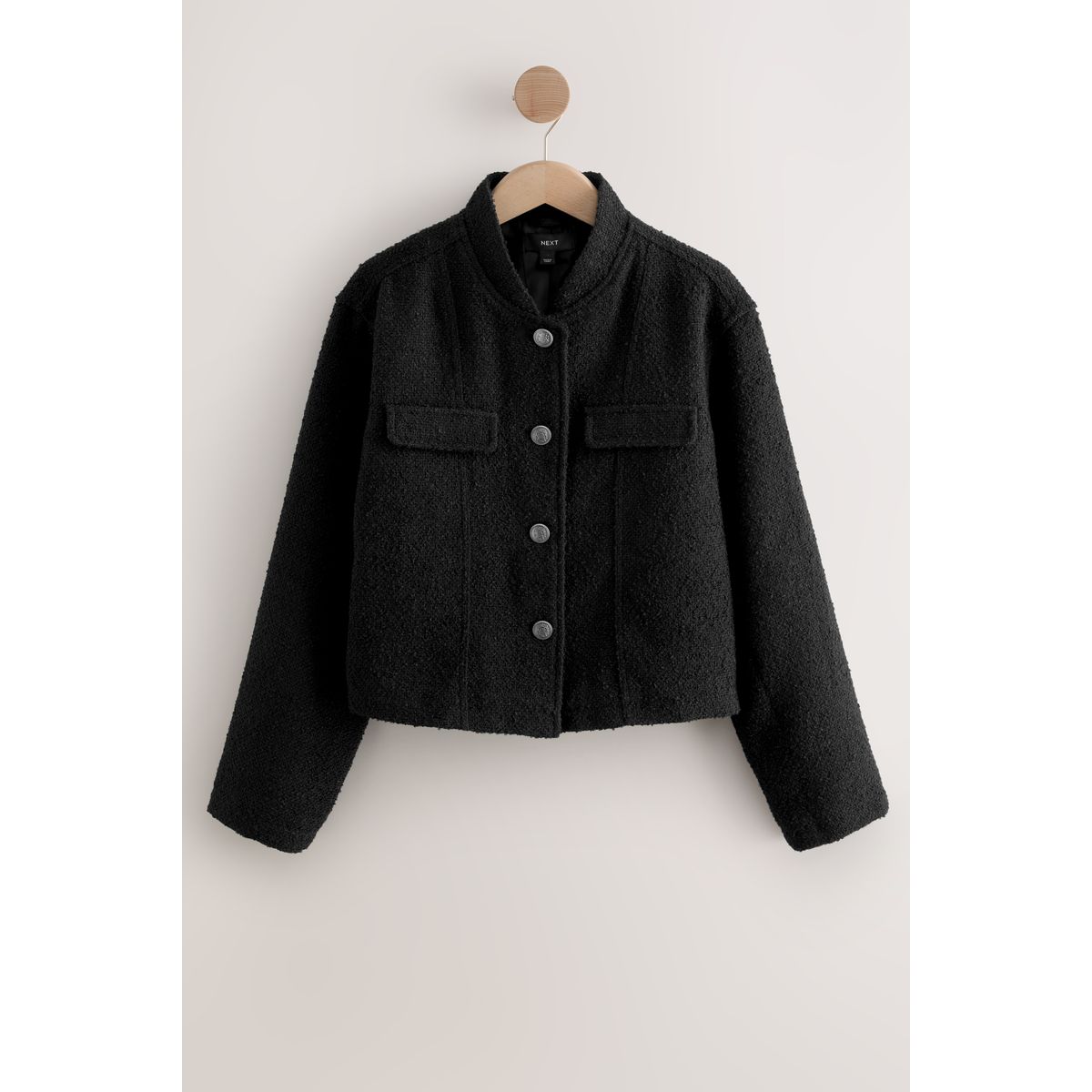 Veste en tissu bouclé sans col, NEXT