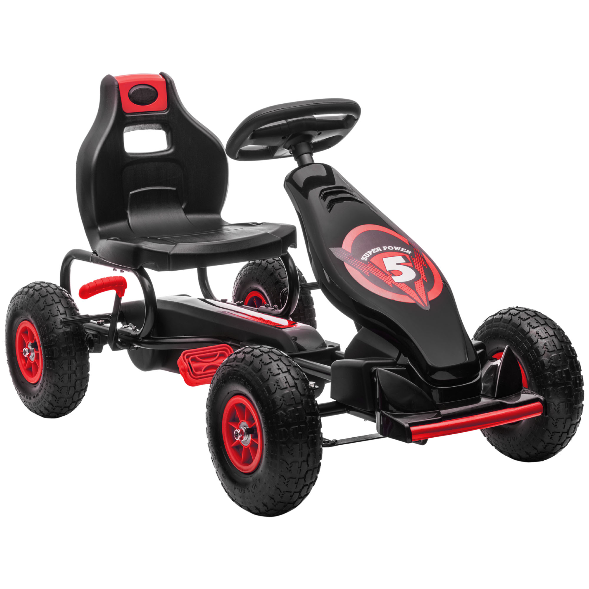 Kart à pédales PP Vert, HOMCOM