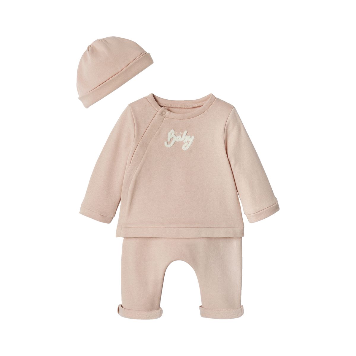 Ensemble bébé fille body + pantalon + bonnet Disney® Minnie - rose poudré,  Bébé