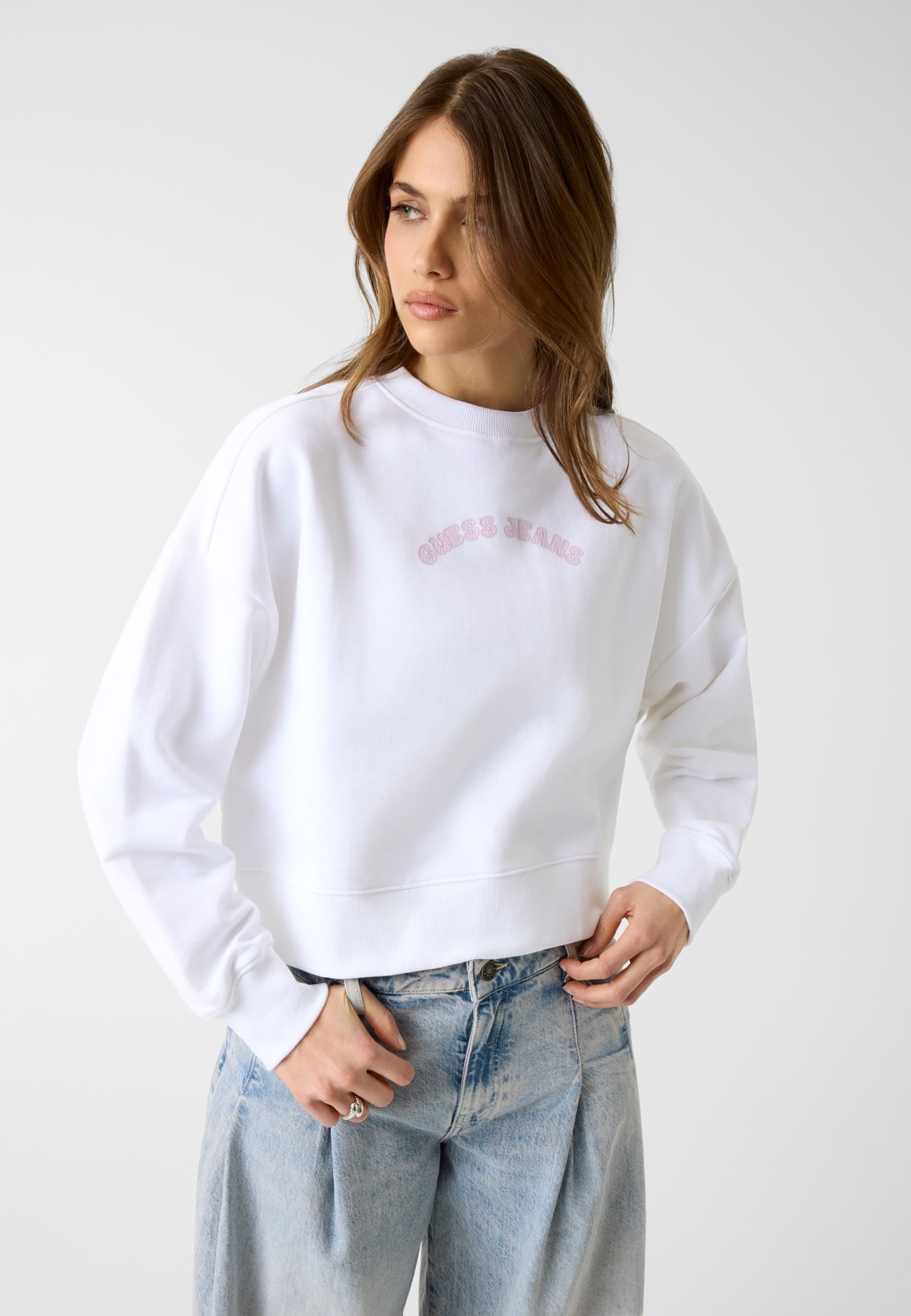 Sweatshirt Cropped, GUESS JEANS
