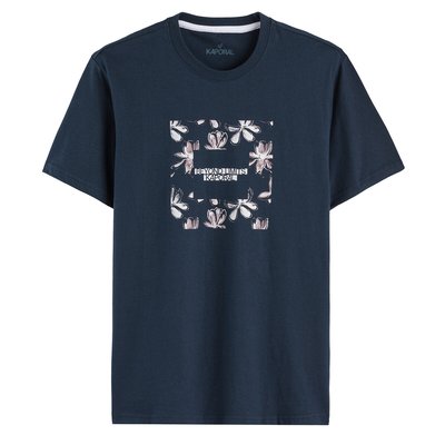 Sato Printed Cotton T-Shirt with Crew Neck KAPORAL