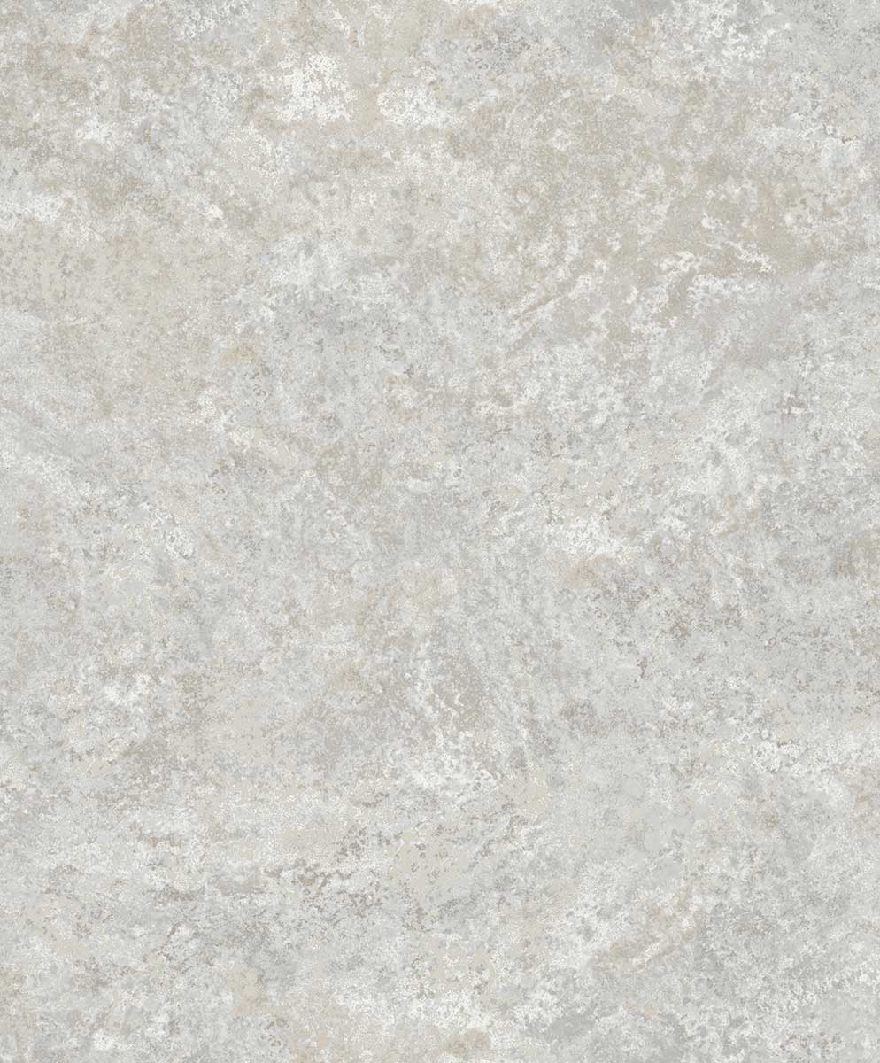 Papier peint effet stuc patiné blanc cassé nacré, HEXOA