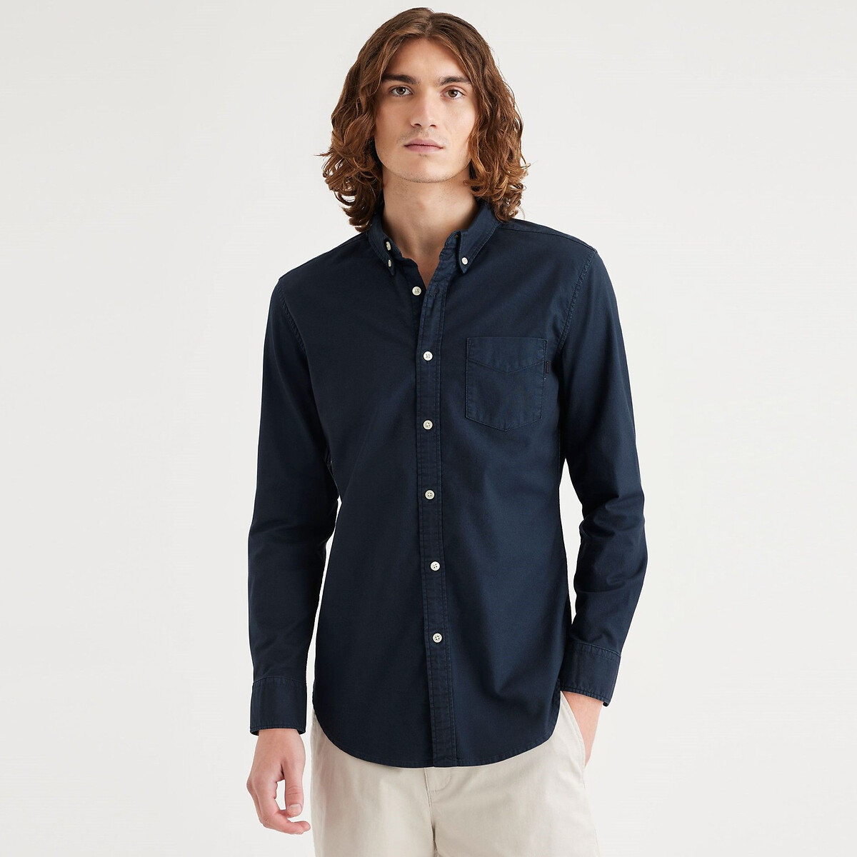 Image of Stretch Cotton Oxford Shirt