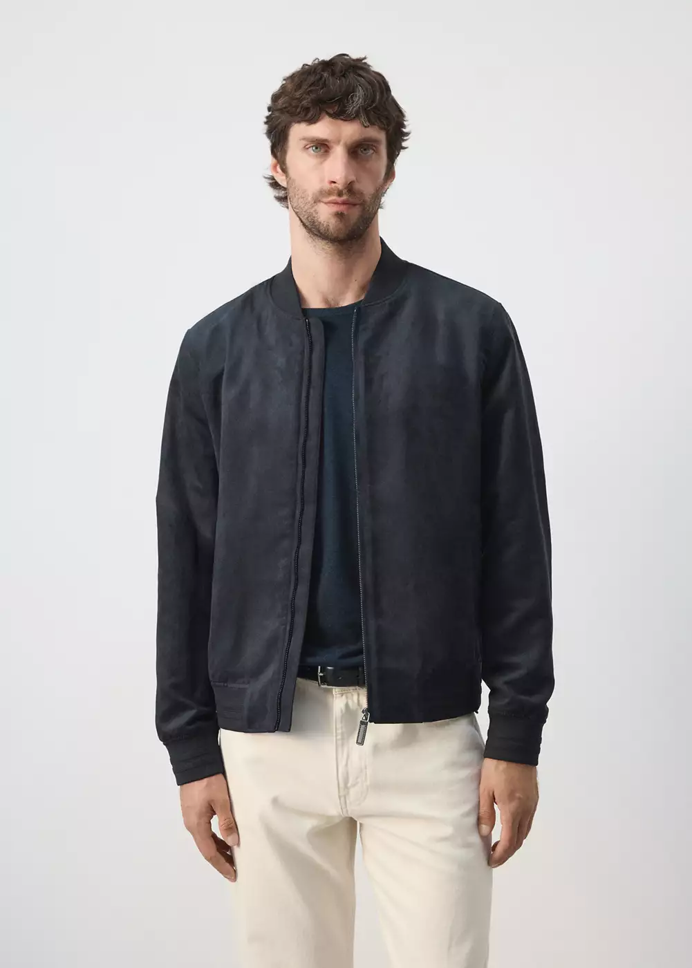Veste bomber effet daim, MANGO MAN