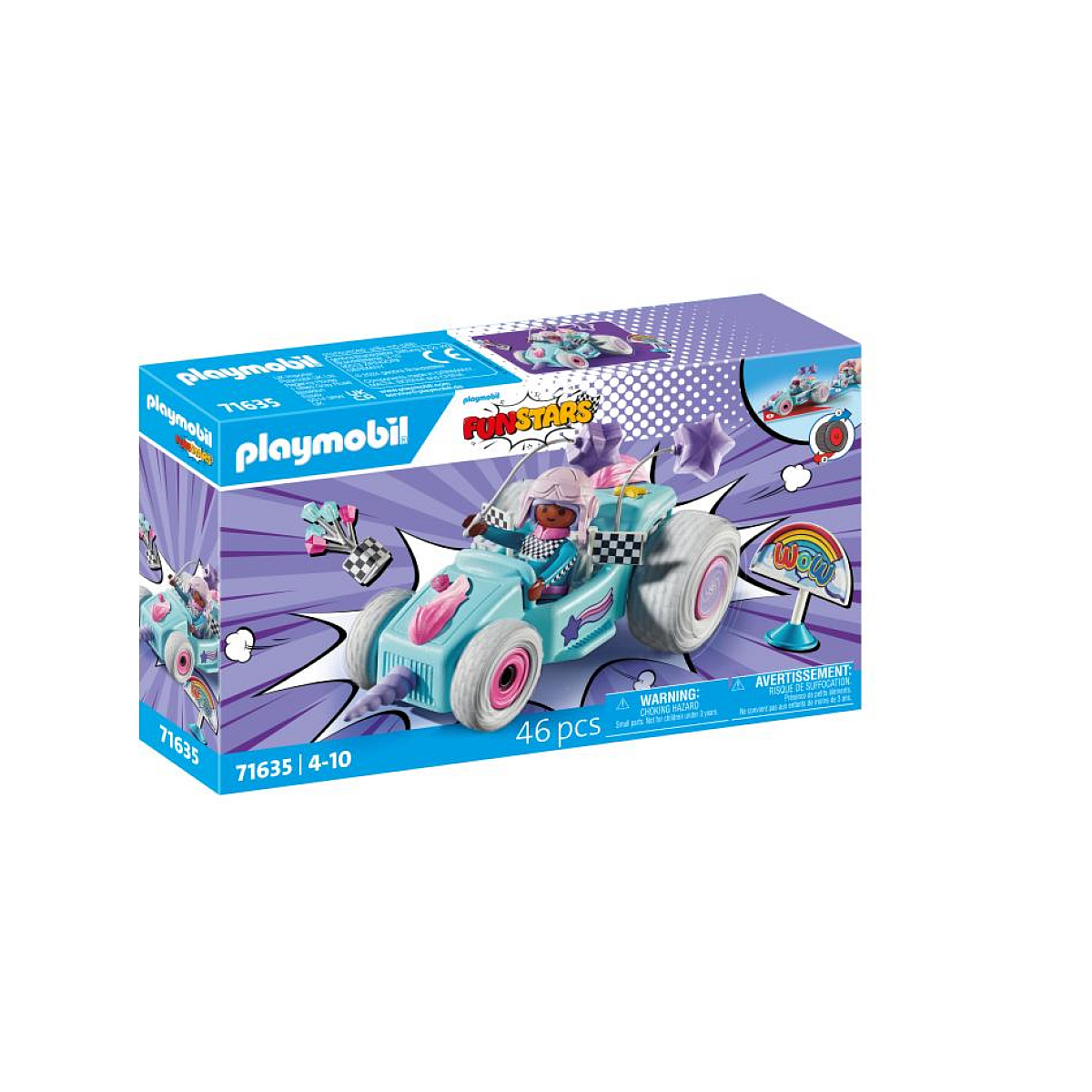 71635 Funstars jeune fille licorne et kart, PLAYMOBIL