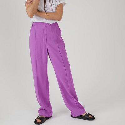 Straight Pleat Front Trousers, Length 31.5" LA REDOUTE COLLECTIONS