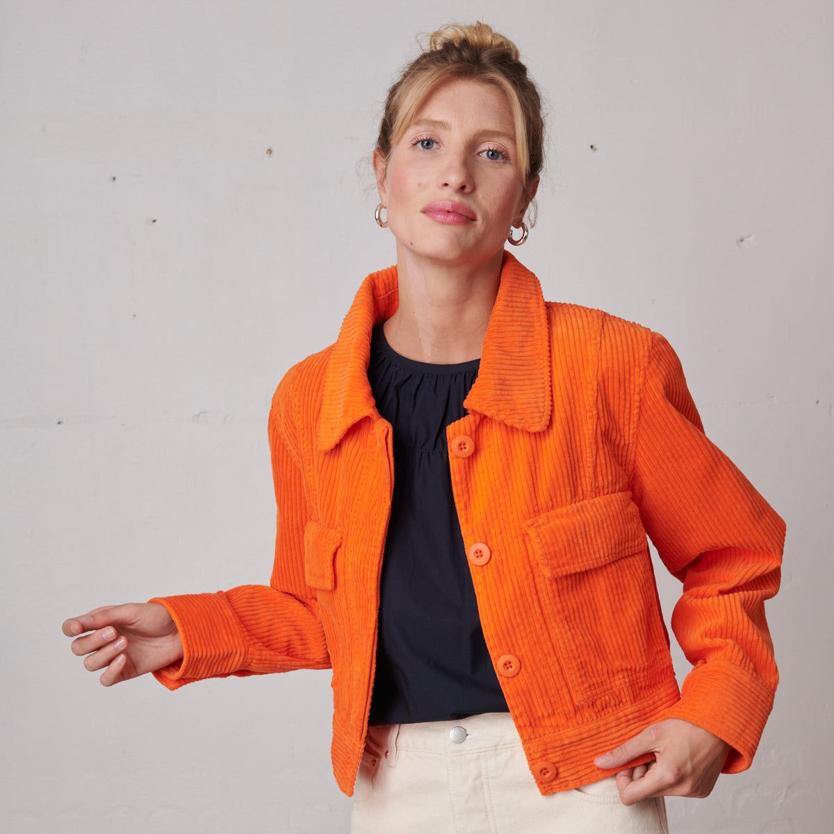 Veste courte orange La Redoute