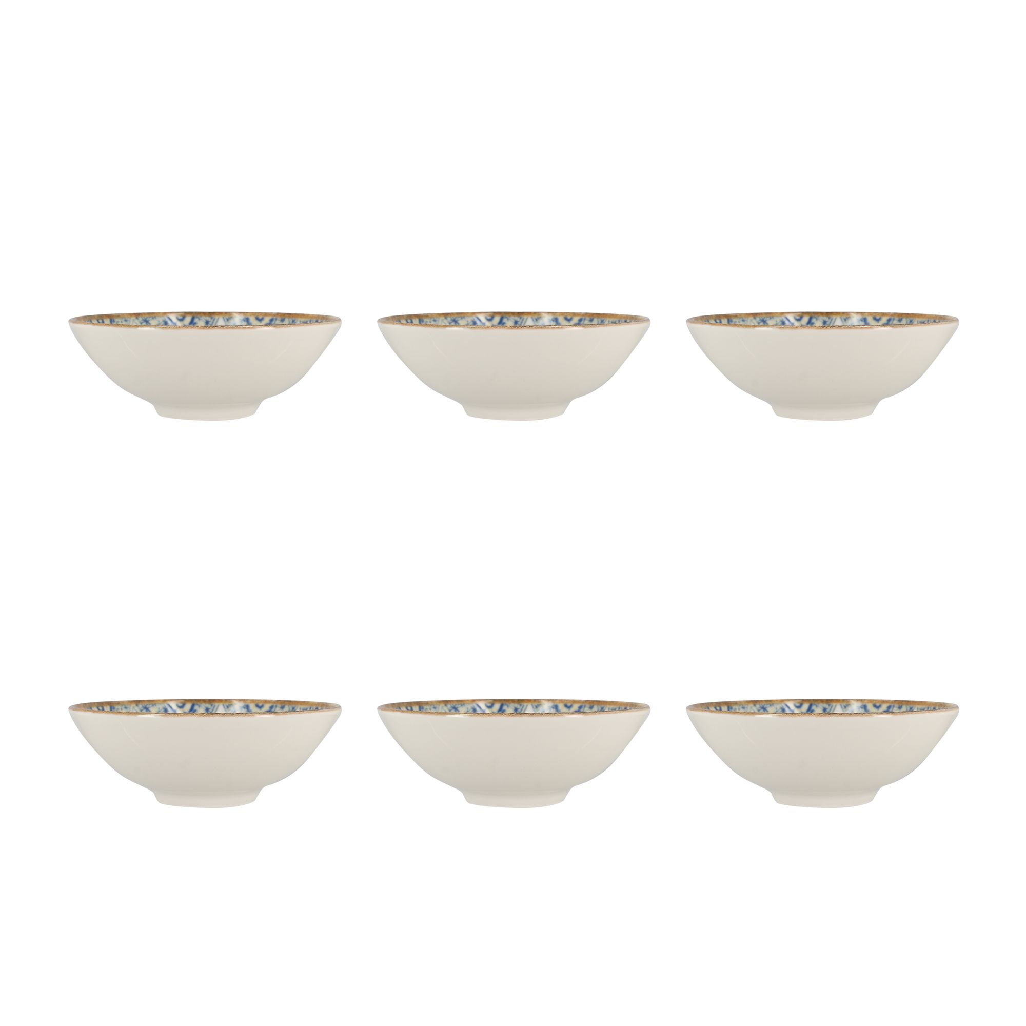 Lot de 6 coupelles 15cm en porcelaine, CALYPSO, OGO LIVING