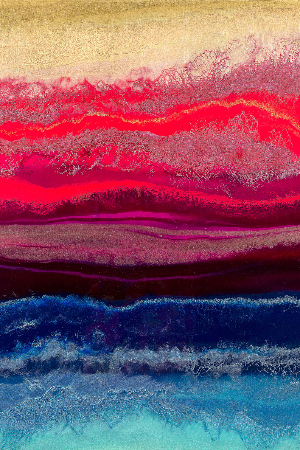 Tableau red blue contrast, HEXOA