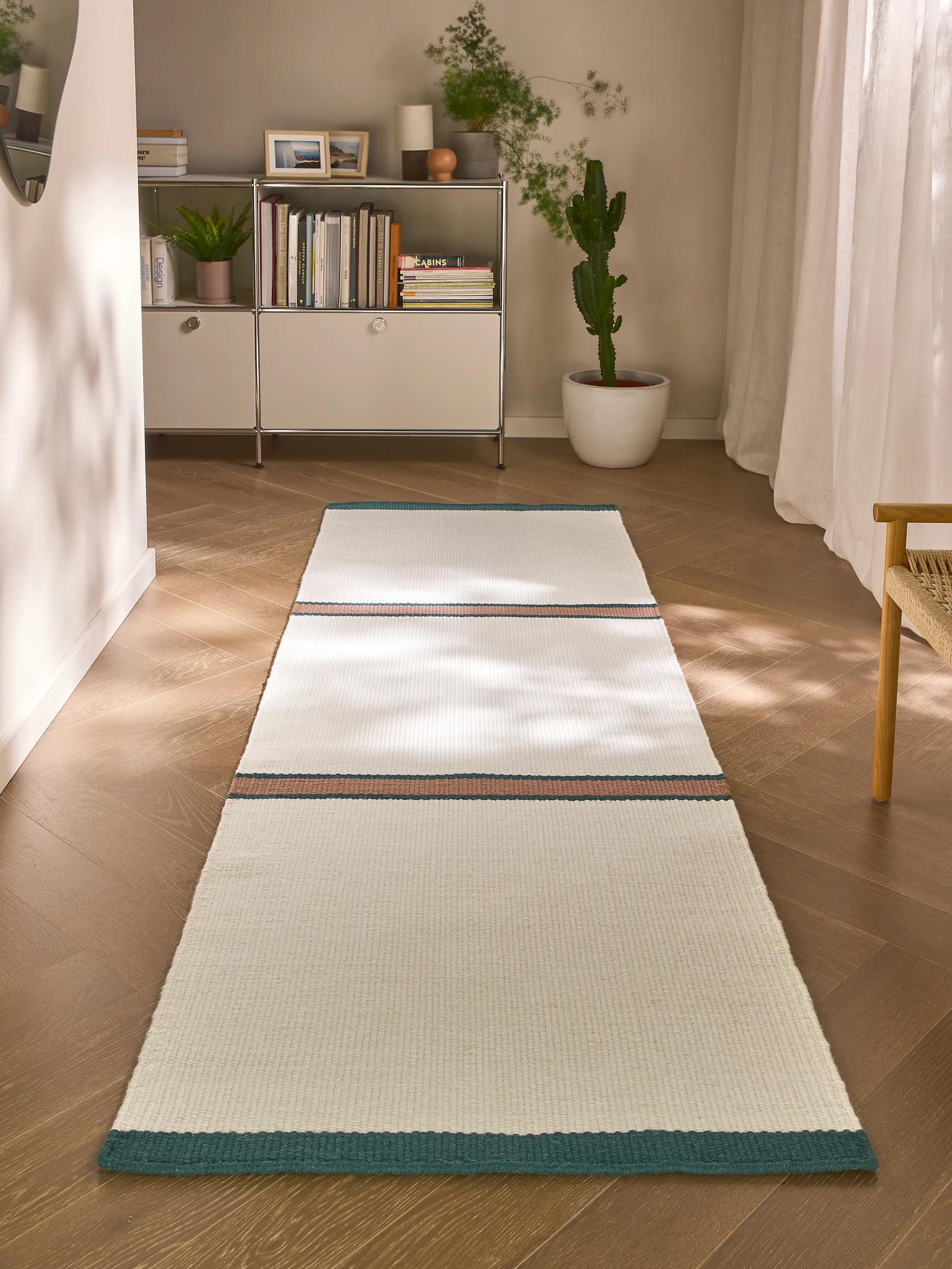 Tapis de couloir en laine tissé main LIVIO, BENUTA